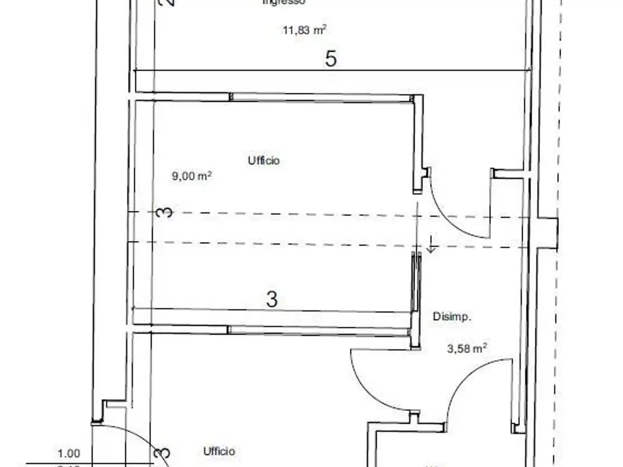 Negozio in Via Chiusure, Brescia, {3} - Planimetria 1