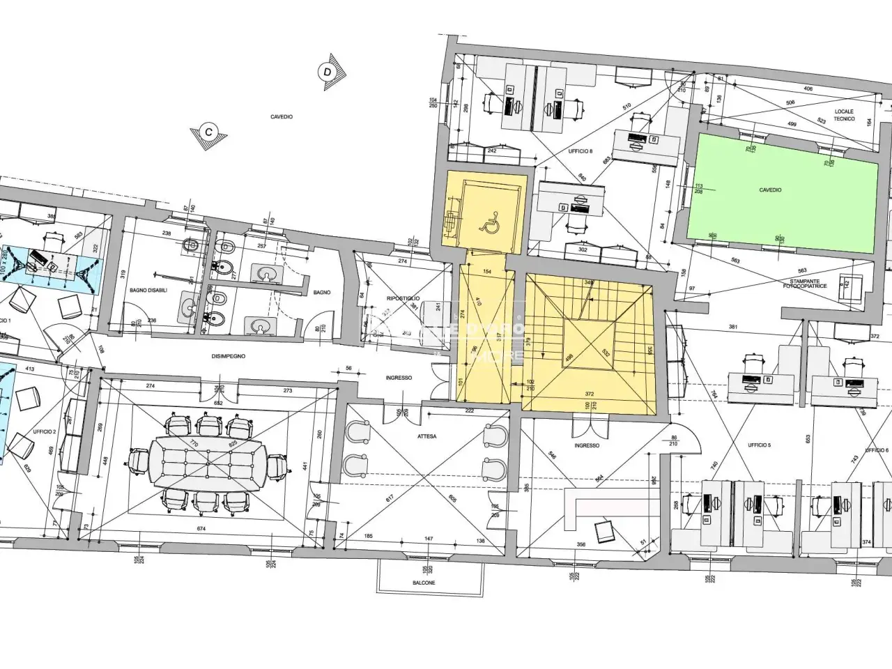 Ufficio in Via Emilia Centro , Modena, {3} - Planimetria 1