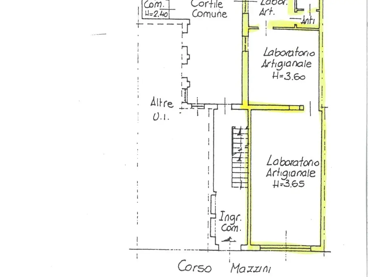 Laboratorio in Corso Mazzini 162b, Faenza, {3} - Planimetria 1