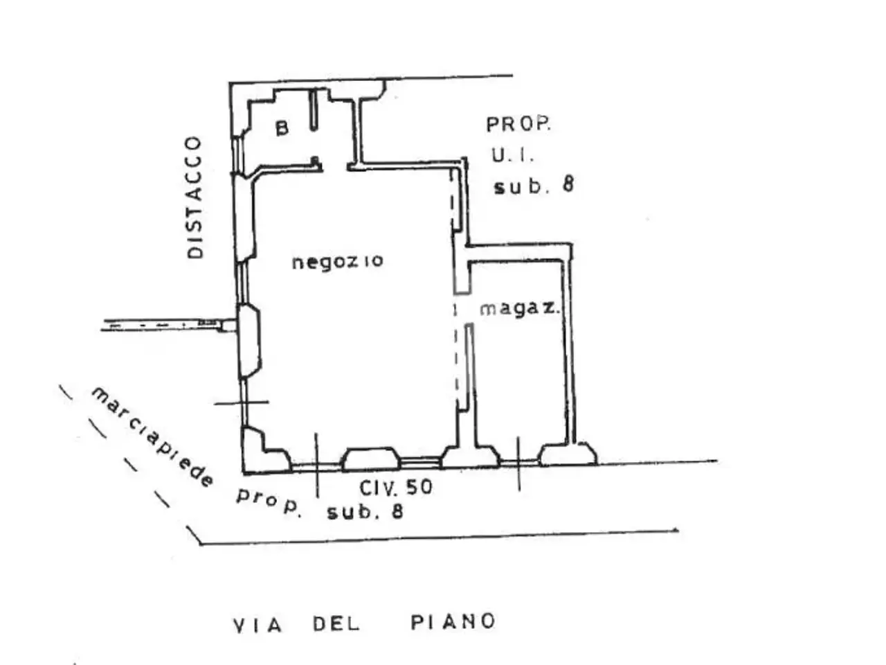 Negozio in Via del Piano 50, Mele, {3} - Planimetria 1