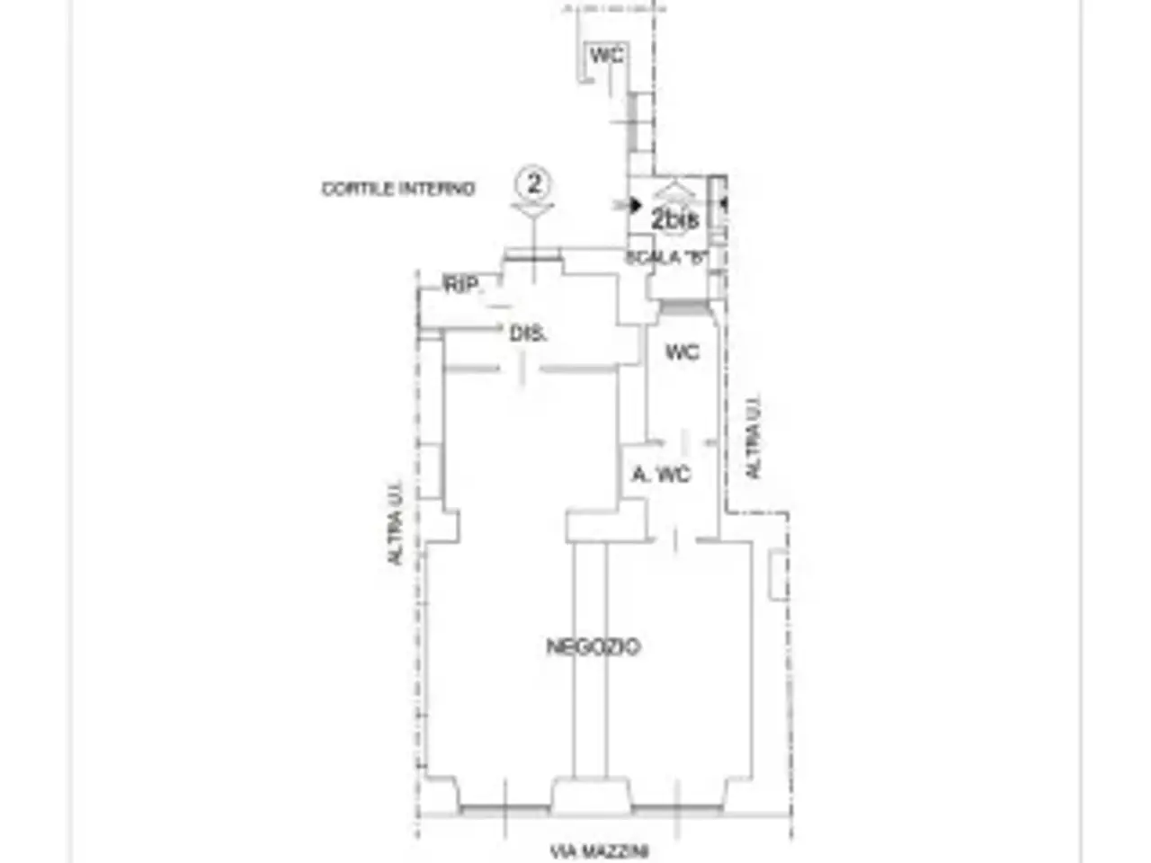 Negozio in Via Giuseppe Mazzini 39, Torino, {3} - Planimetria 1