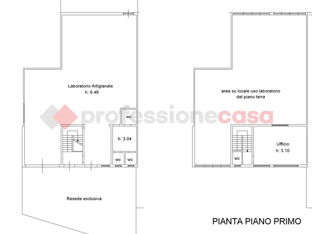 Laboratorio in Via Umberto Dianda 22, Lucca, {3} - Planimetria 1