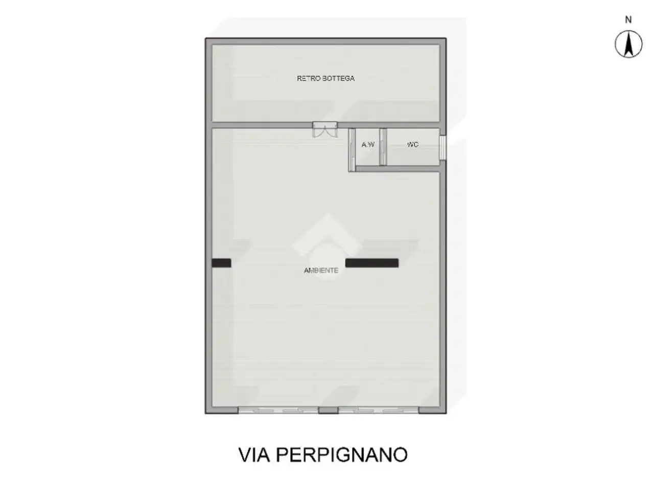 Negozio in Via Perpignano 184, Palermo, {3} - Planimetria 1
