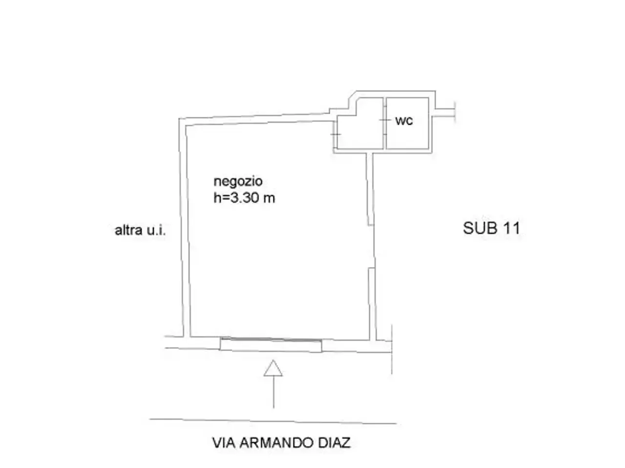 Negozio in Via Armando Diaz 275, Fiuggi, {3} - Planimetria 1
