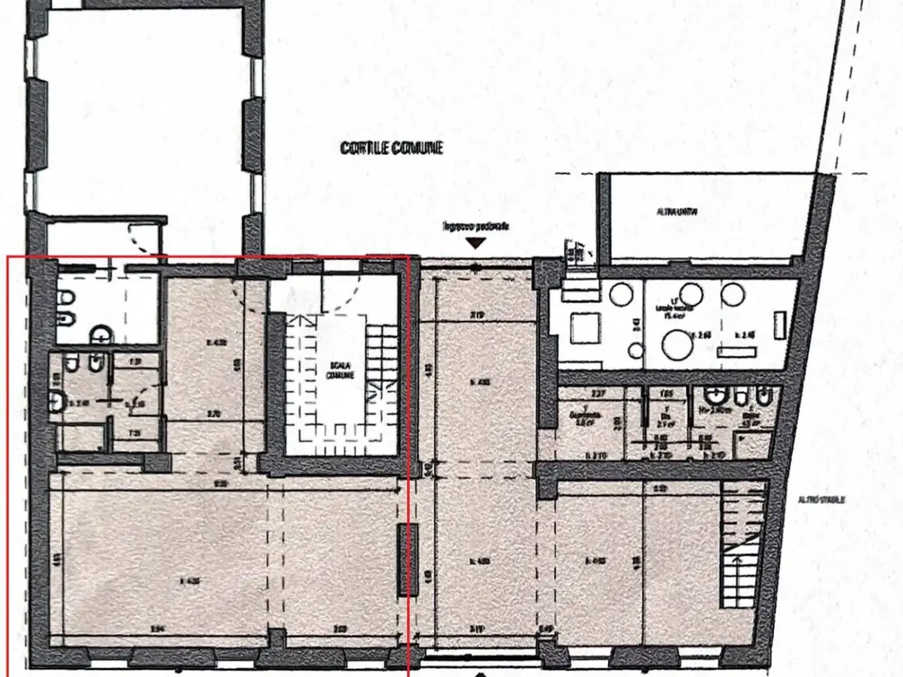 Ufficio in Via Vittorio Emanuele 26, Monza, {3} - Planimetria 1