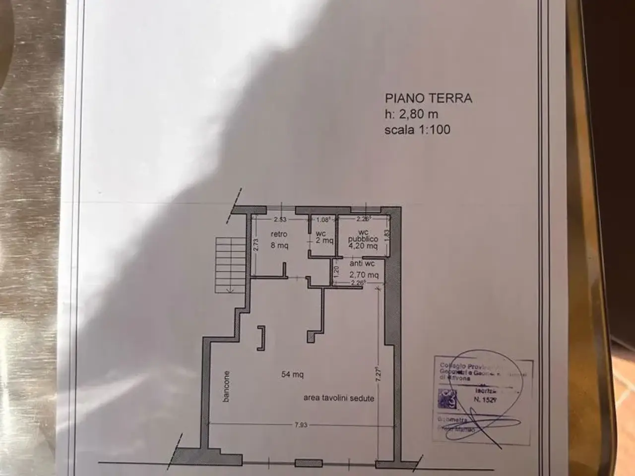 Bar in Via Federico Colla, Celle Ligure, {3} - Planimetria 1