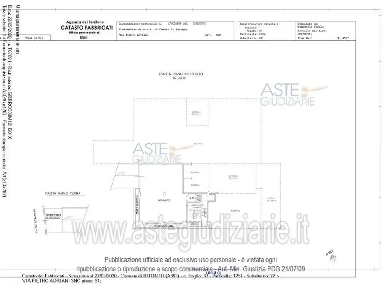 Magazzino in Viale Europa, Bitonto, {3} - Planimetria 1