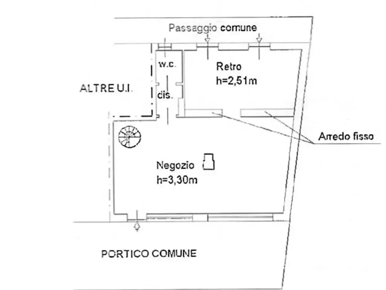 Negozio in Via Vittorio Emanuele 3, Cabiate, {3} - Planimetria 1