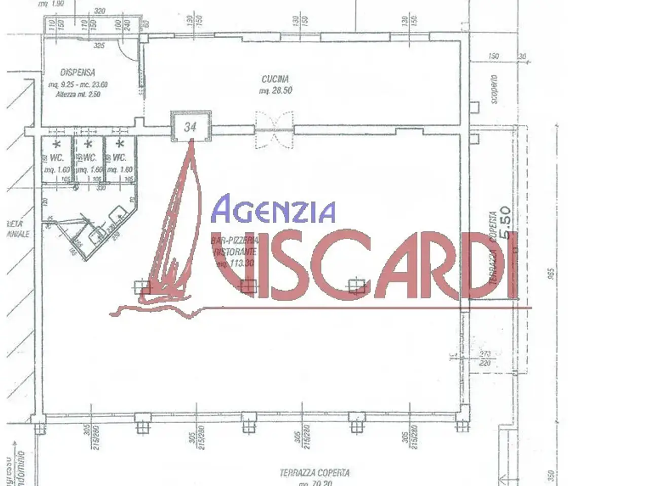 Ristorante in Viale Santa Margherita 70, Caorle, {3} - Planimetria 1