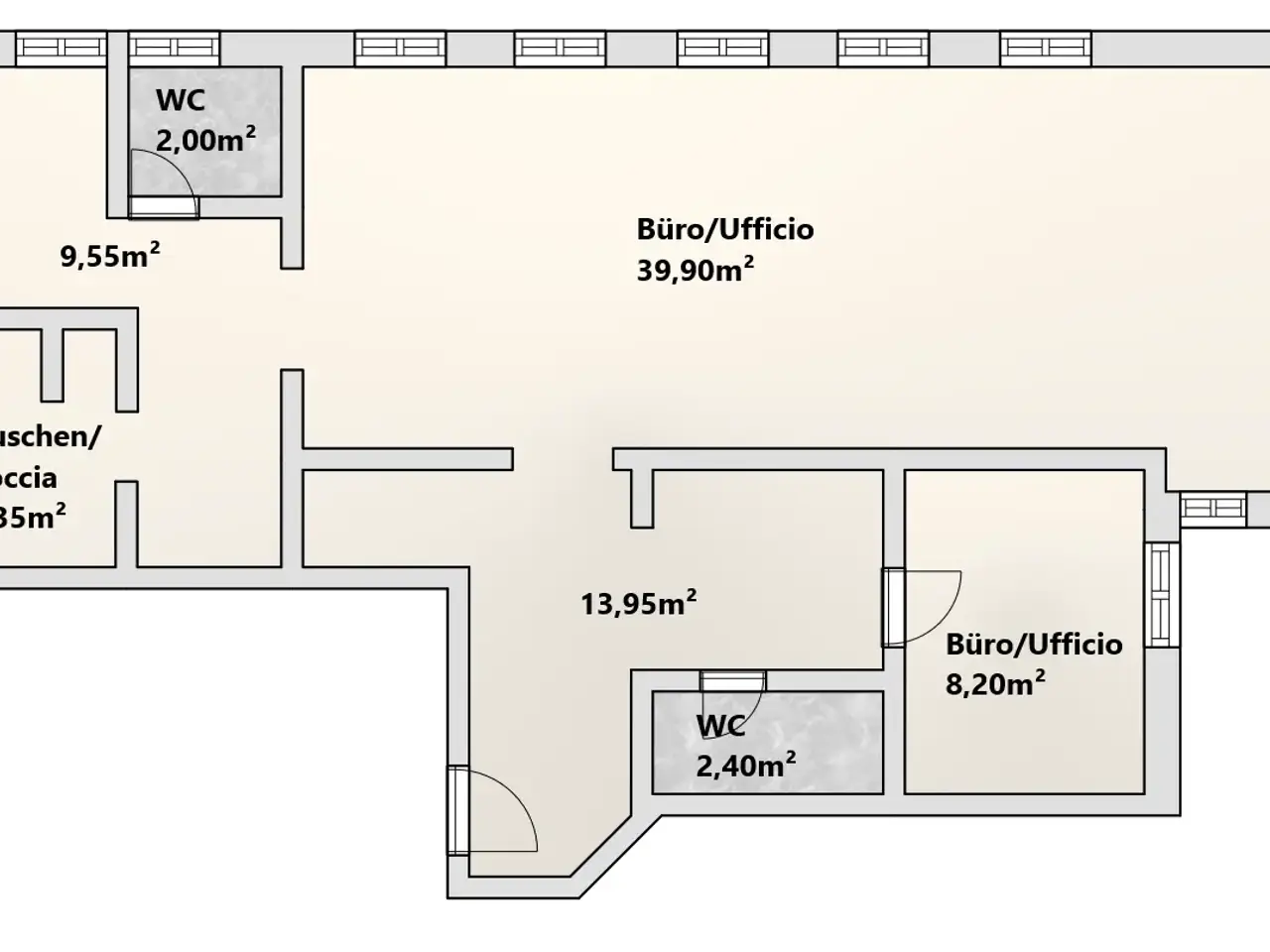 Ufficio in Via a. Rosmini - a. Rosmini-StraßE, Bolzano, {3} - Planimetria 1