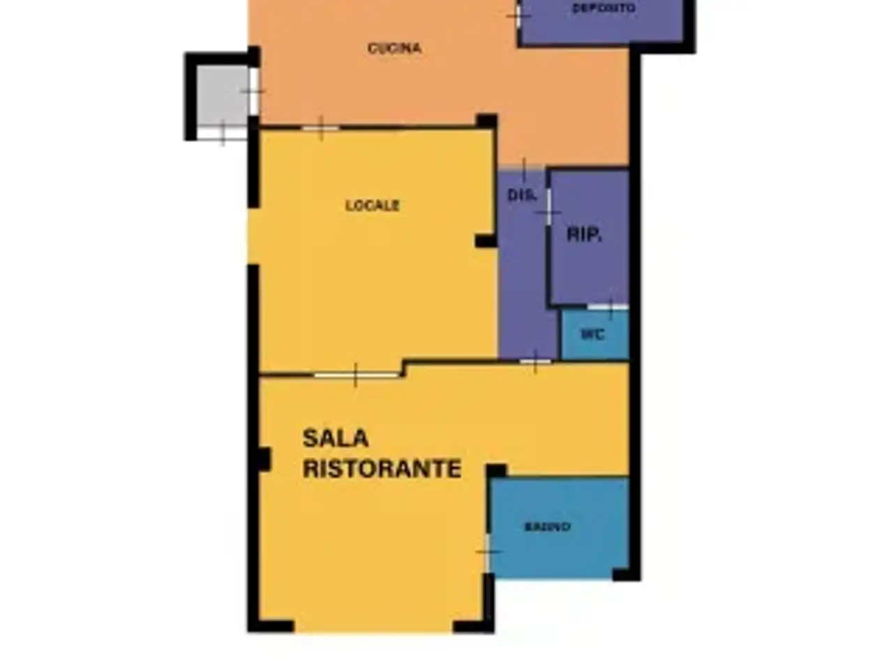 Negozio in Viale Giovanni Segantini, Cesenatico, {3} - Planimetria 1