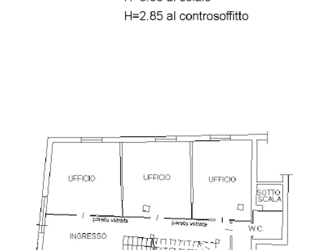 Ufficio in Via Melozzo da Forlì 36, Rimini, {3} - Planimetria 1