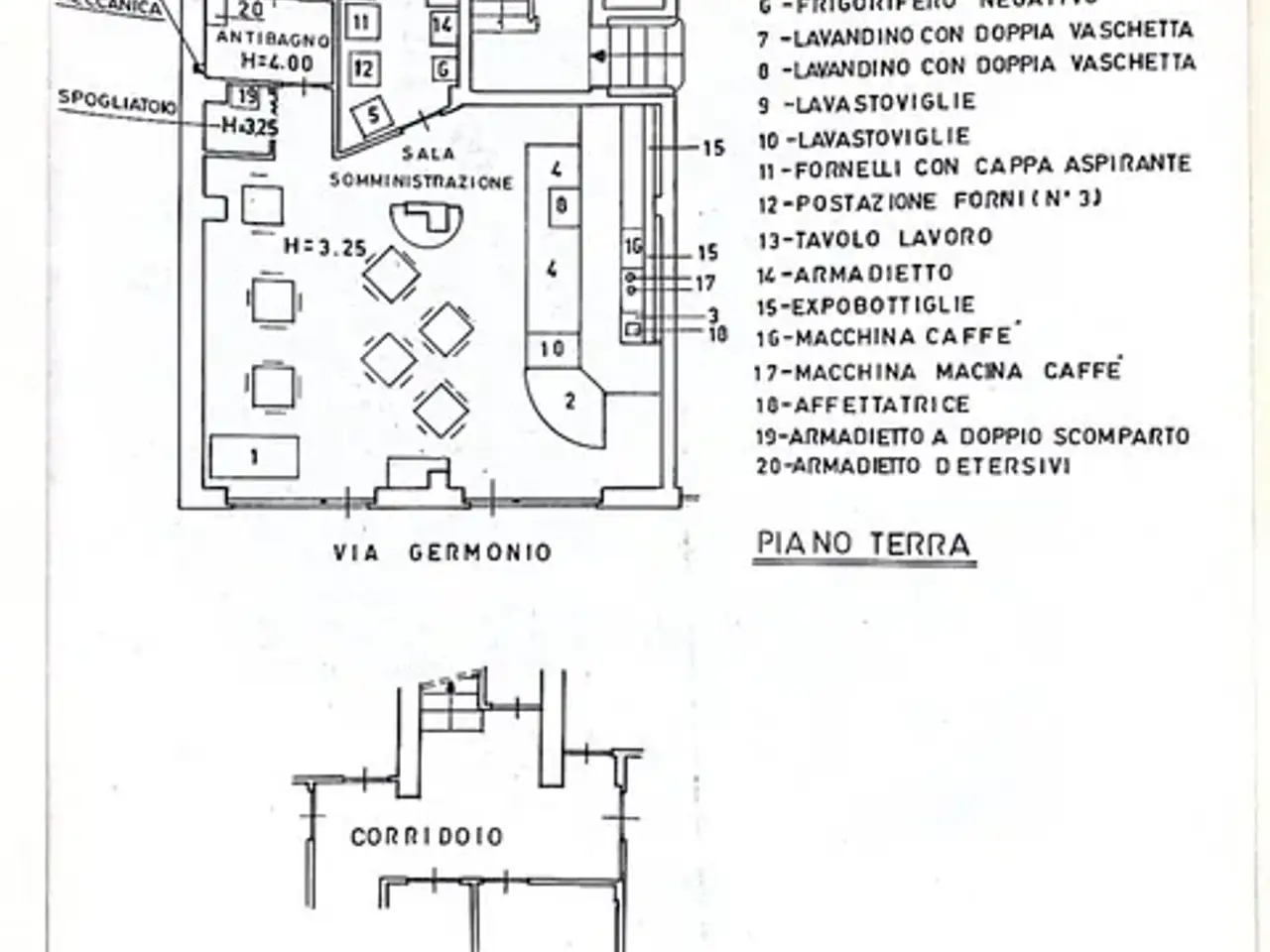 Ristorante in Ia Anastasio Germonio 7, Torino, {3} - Planimetria 1