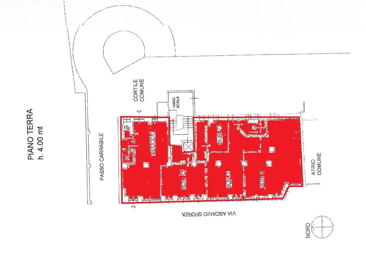 Negozio in Via Cardinale Ascanio Sforza 41, Milano, {3} - Planimetria 1