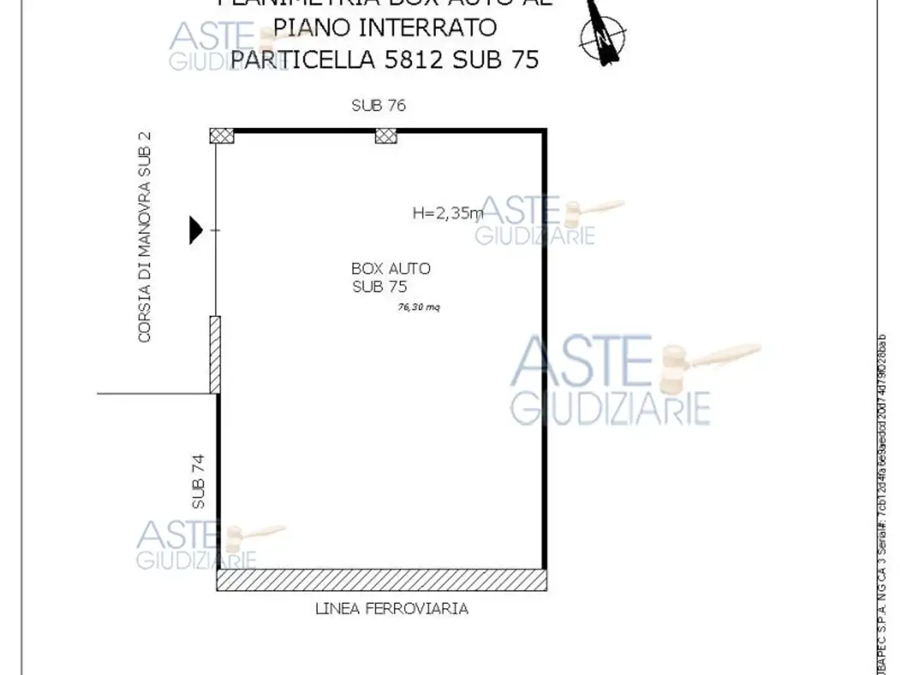 Garage in Vicolo Togliatti 9/11 9, Santa Maria Capua Vetere, {3} - Planimetria 1