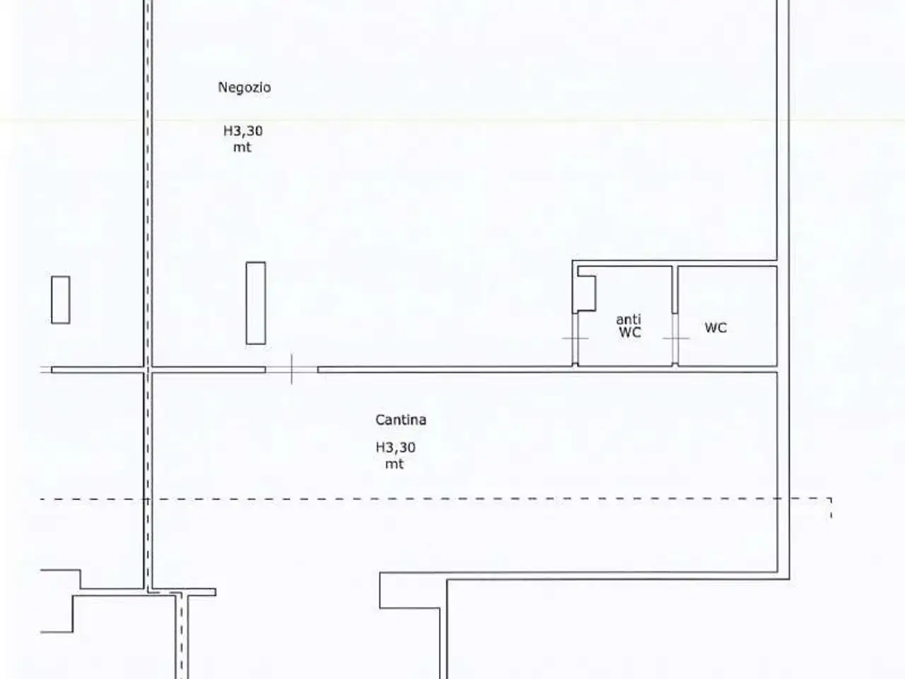 Locale commerciale in Via Benedetto Croce, Roma, {3} - Planimetria 1