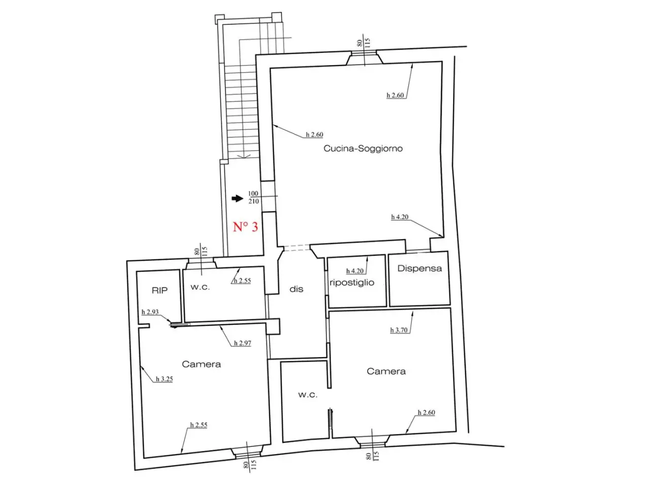 Trilocale in Via Galvani, Montespertoli - Planimetria 1