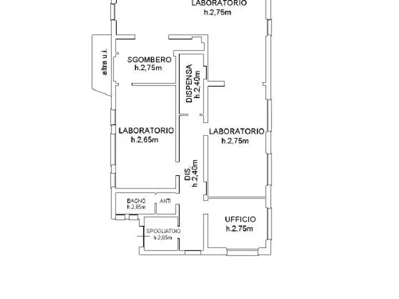 Laboratorio in Via Argine San Paolo, Massa Lombarda, {3} - Planimetria 1