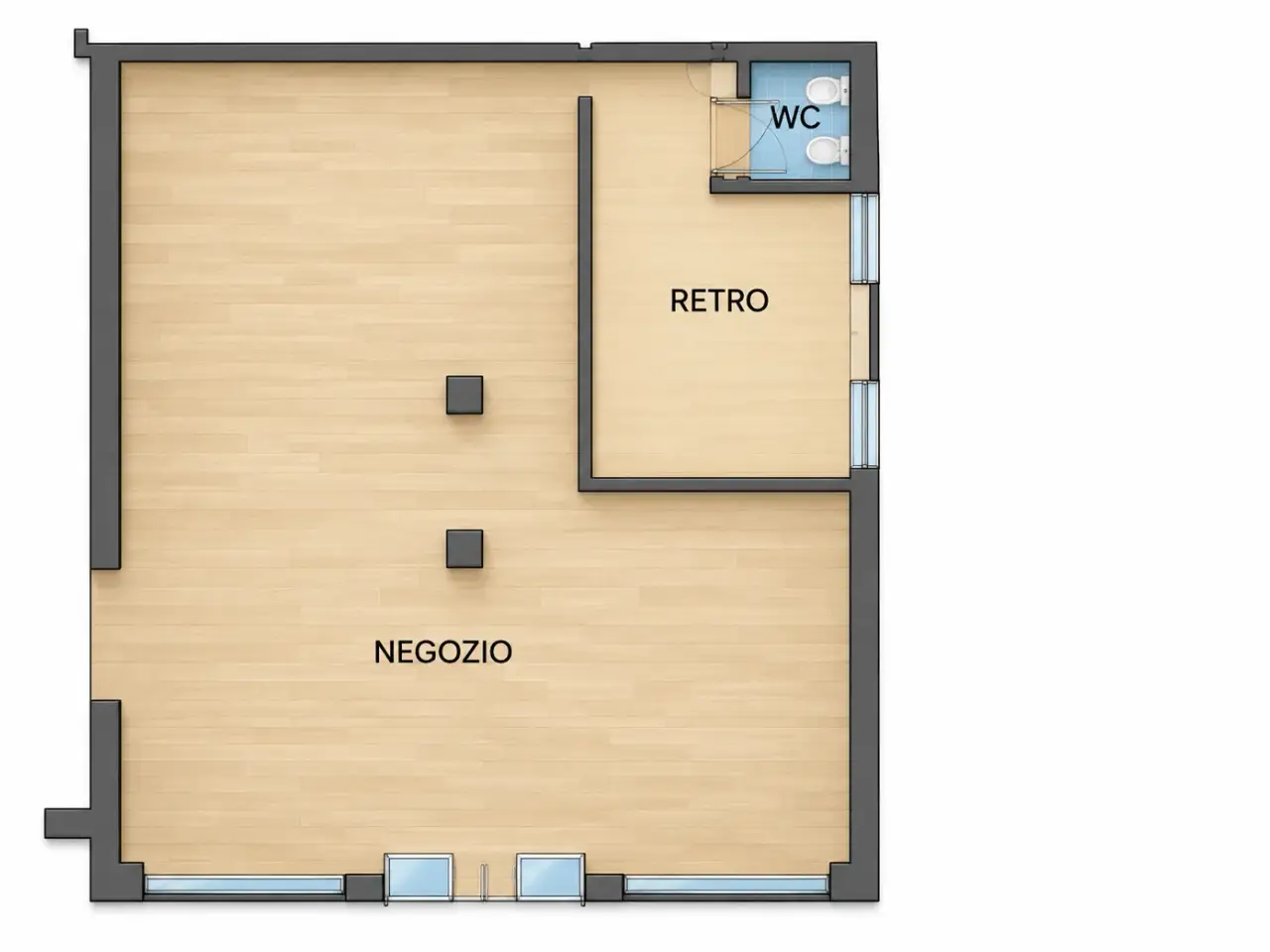 Negozio in Viale delle Fontanelle, San Bonifacio, {3} - Planimetria 1