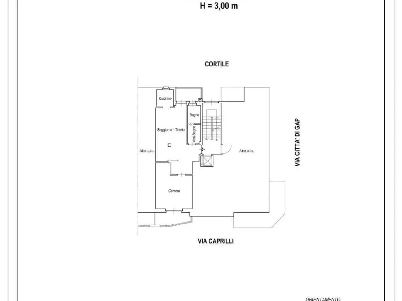 Bilocale in Via Federico Caprilli 18, Pinerolo - Planimetria 1