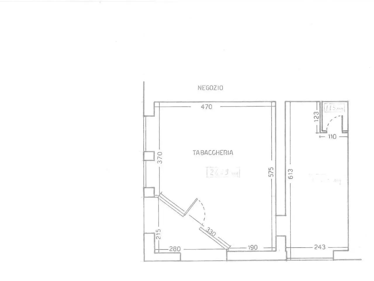Tabaccheria in Piazza Tre Martiri 1, Rimini, {3} - Planimetria 1