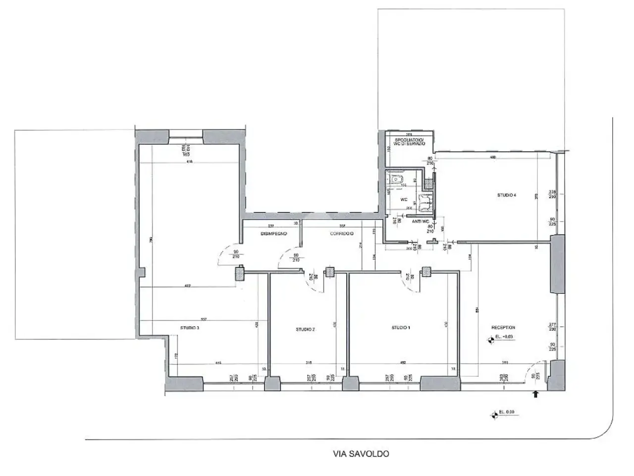 Negozio in Via Gerolamo Savoldo 4, Brescia, {3} - Planimetria 1