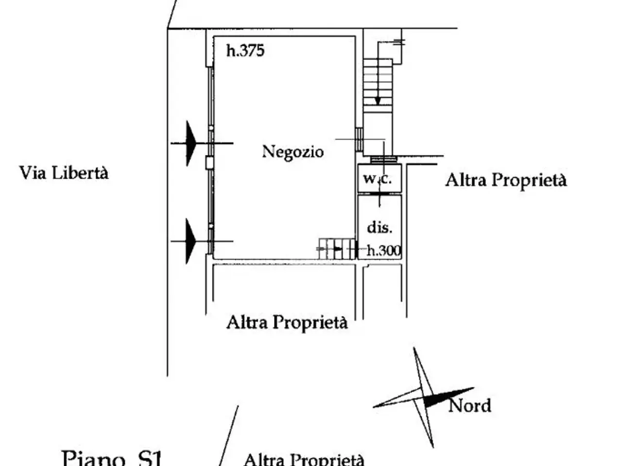 Negozio in Via Libertà 71, Lodi Vecchio, {3} - Planimetria 1