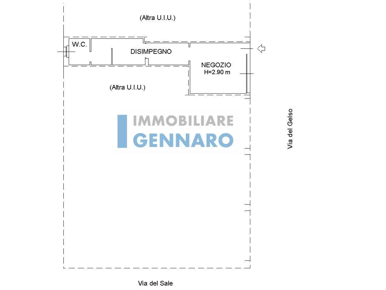 Negozio in Via del Gelso 7, Udine, {3} - Planimetria 1