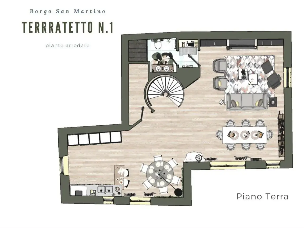 Villa a schiera in vendita, Via per La Chiesa di San Martino in Colle 1, Capannori - Planimetria 1