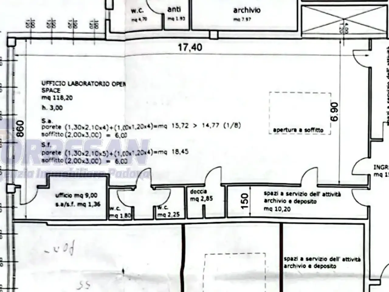 Ufficio in Viale del Lavoro, Vigonza, {3} - Planimetria 1