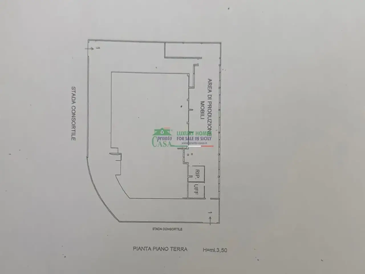 Capannone in Zona Industriale, Ragusa, {3} - Planimetria 1