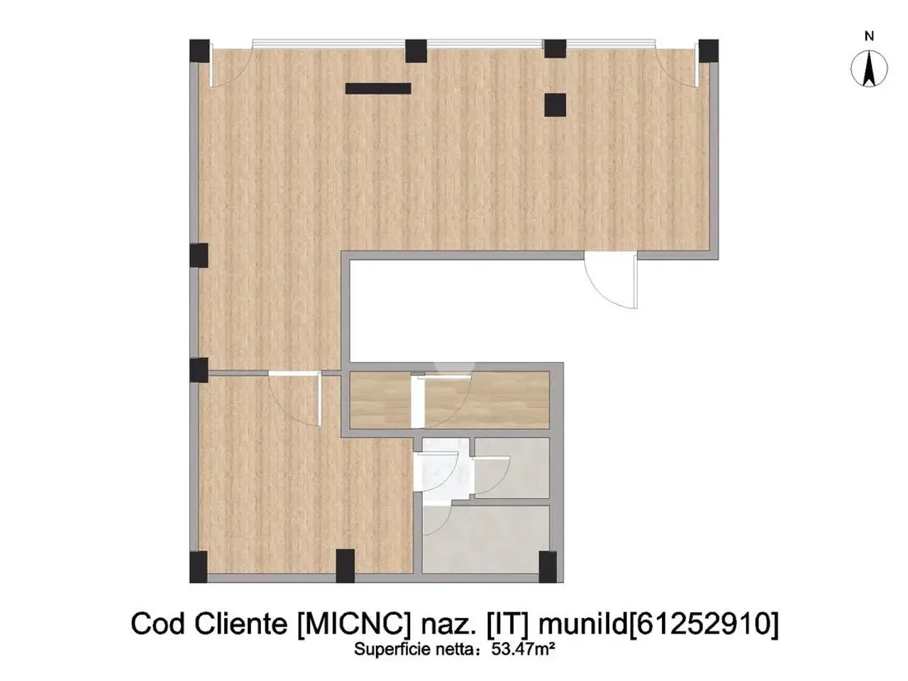 Negozio in Negozio Via Freikofel 3, Milano, {3} - Planimetria 1