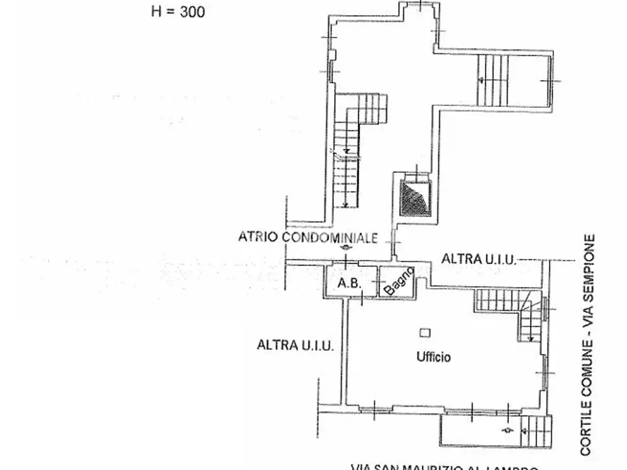 Ufficio in Via San Maurizio al Lambro, Brugherio, {3} - Planimetria 1