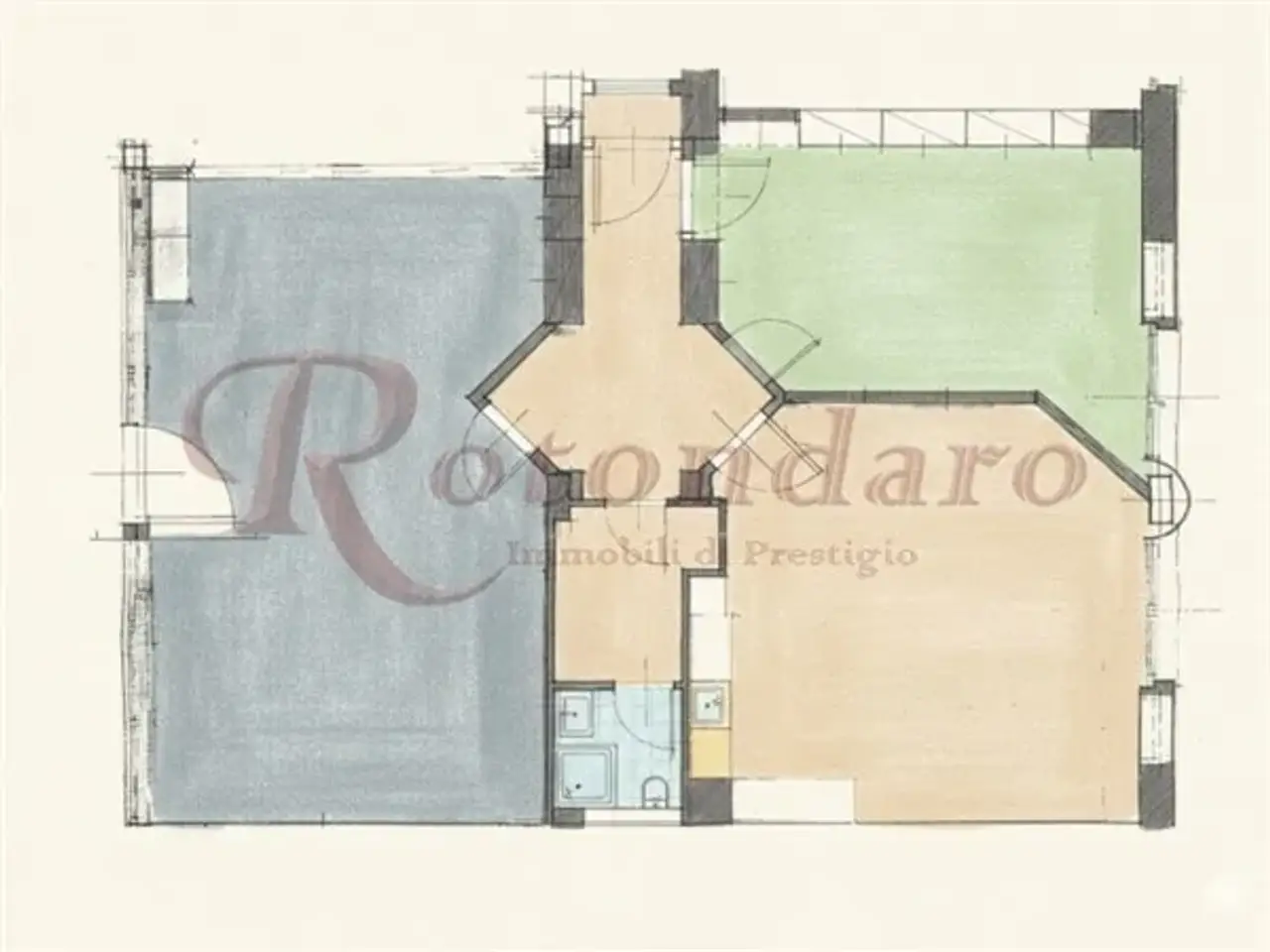 Ufficio in Via Giuseppe Pogliani, Paderno Dugnano, {3} - Planimetria 1