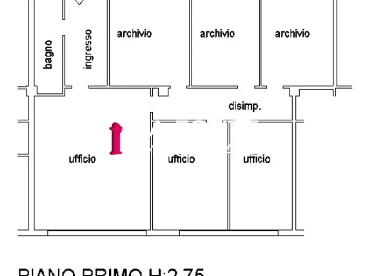 Ufficio in Via Pastore, 4, Vigonza, {3} - Planimetria 1