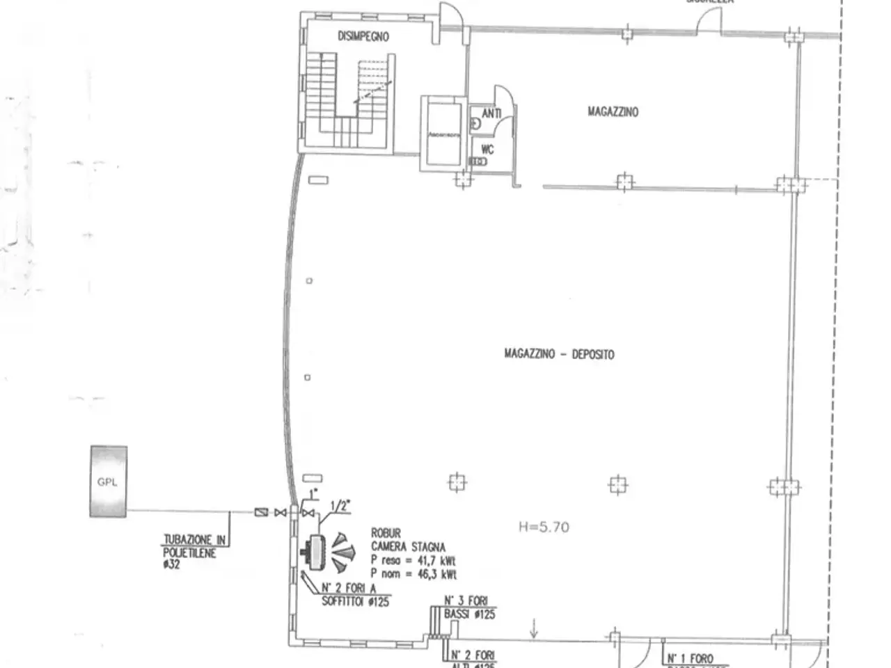 Capannone in Via Trento Trieste, Casale Sul Sile, {3} - Planimetria 1