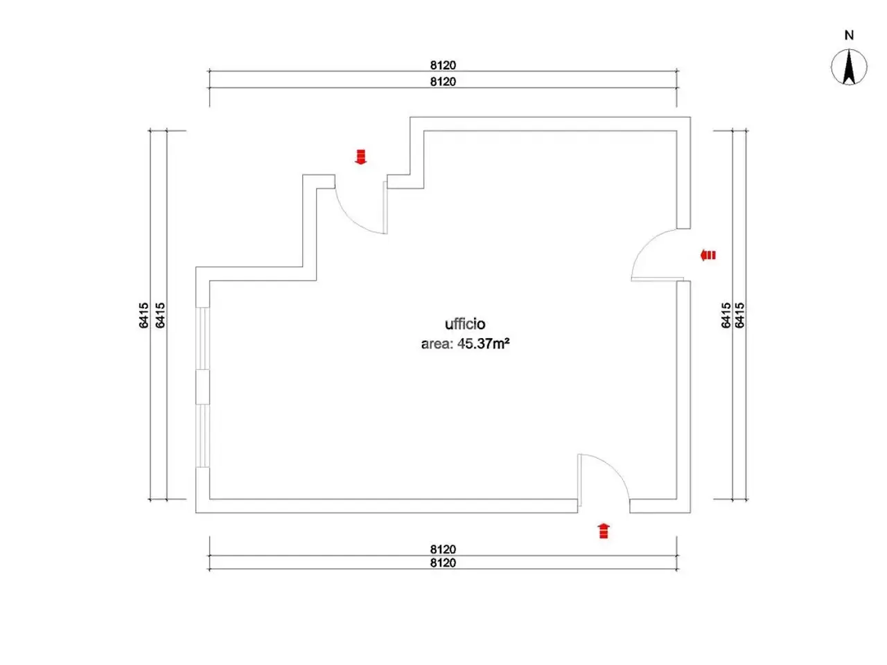 Ufficio in Via Cartiglio, Brivio, {3} - Planimetria 1