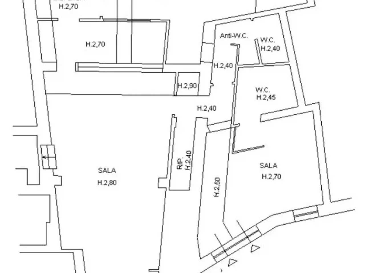 Locale commerciale in Via Pierluigi da Palestrina, Firenze, {3} - Planimetria 1