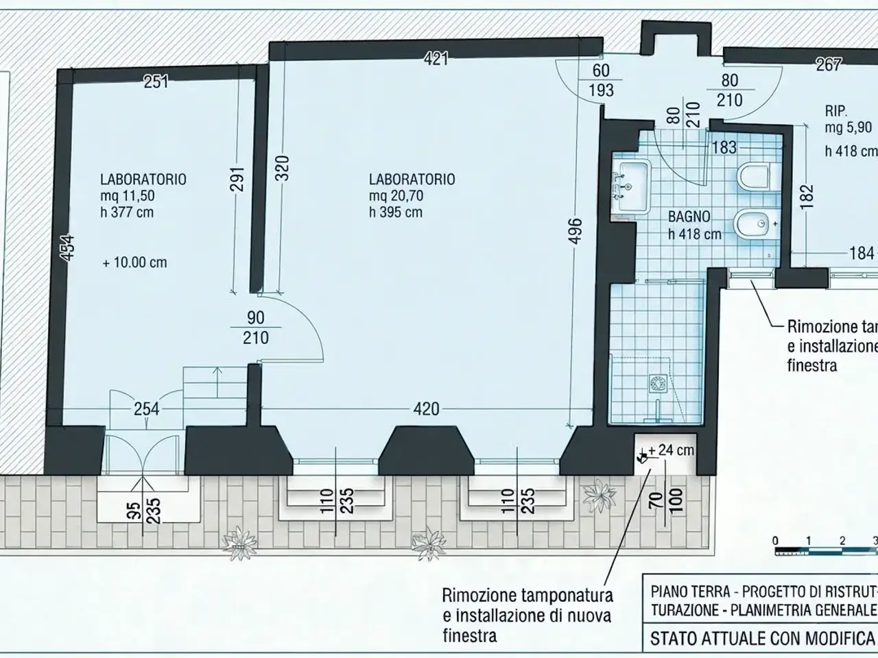 Laboratorio in Via Volturno, Lodi, {3} - Planimetria 1