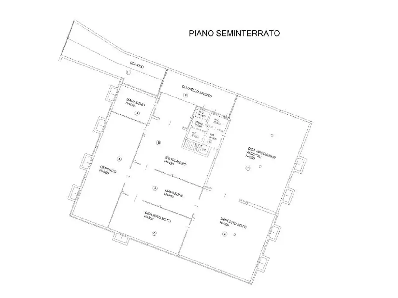 Capannone in Via Vicinale delle Coste, Calvagese Della Riviera, {3} - Planimetria 1
