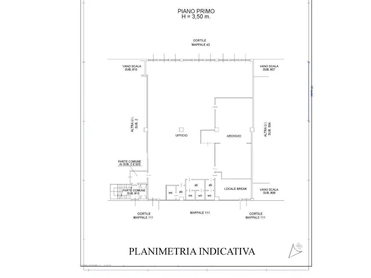Ufficio in Via Zante, Milano, {3} - Planimetria 1