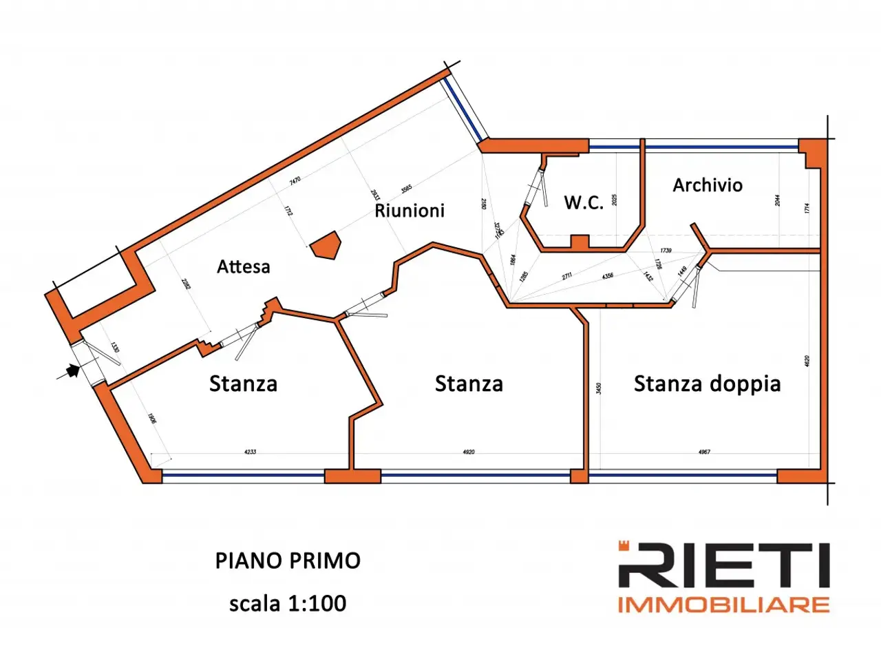 Ufficio in Via Molino della Salce, Snc, Rieti, {3} - Planimetria 1