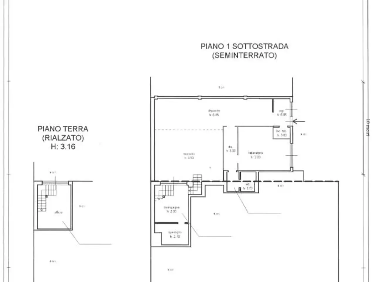Capannone in Via Bianconi, Milano, {3} - Planimetria 1
