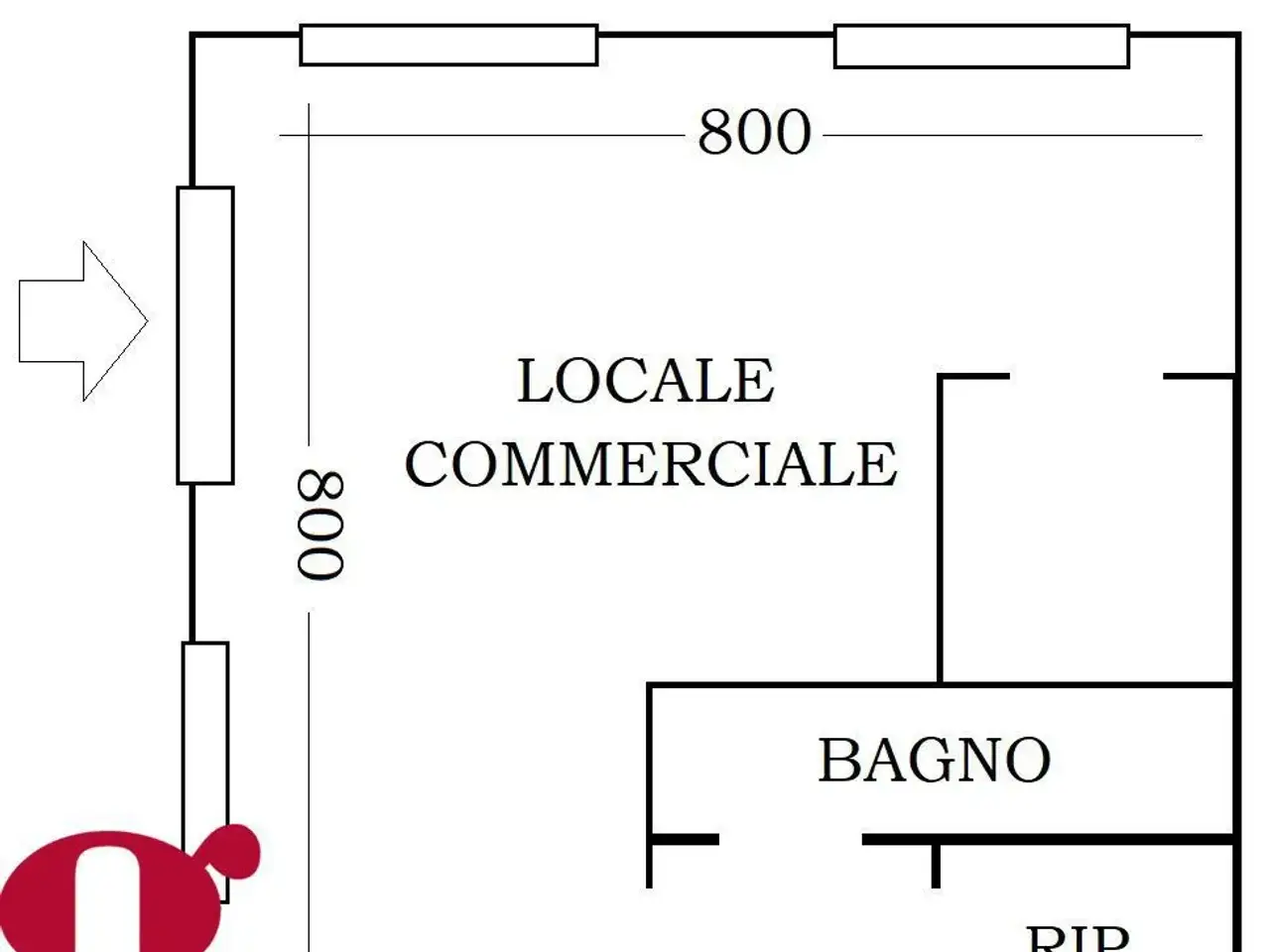 Negozio in Via San Secondo 19, Torino, {3} - Planimetria 1