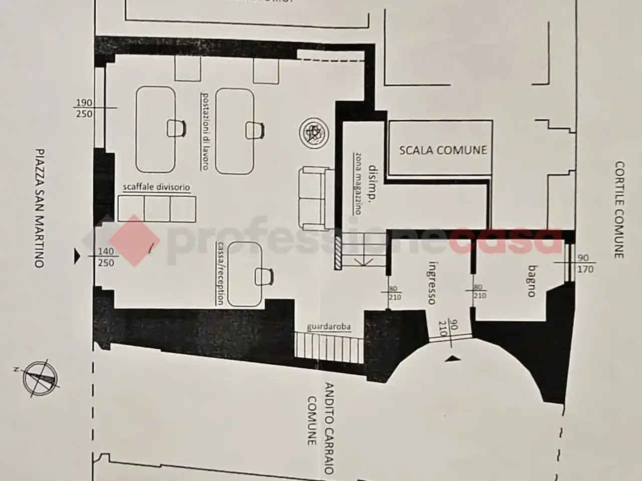 Esercizio commerciale in Piazza San Martino  24, Inveruno, {3} - Planimetria 1