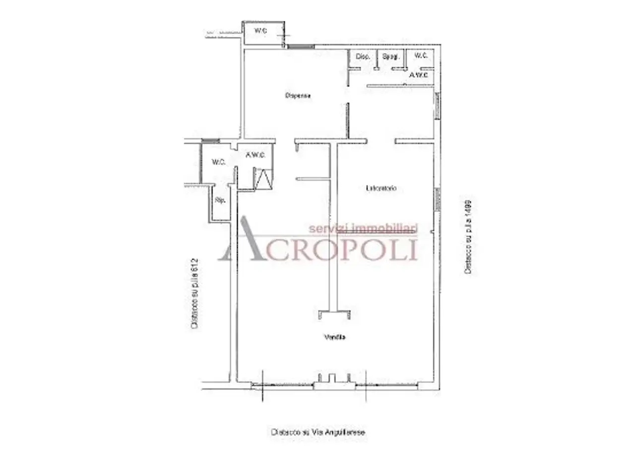 Locale commerciale in Via Anguillarese 77, Anguillara Sabazia, {3} - Planimetria 1