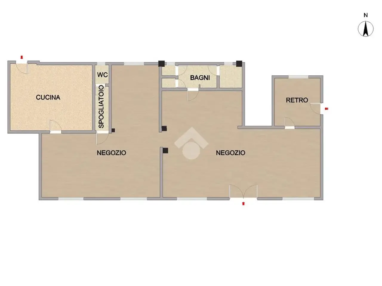 Negozio in Via Venezia Giulia 16, Milano, {3} - Planimetria 1