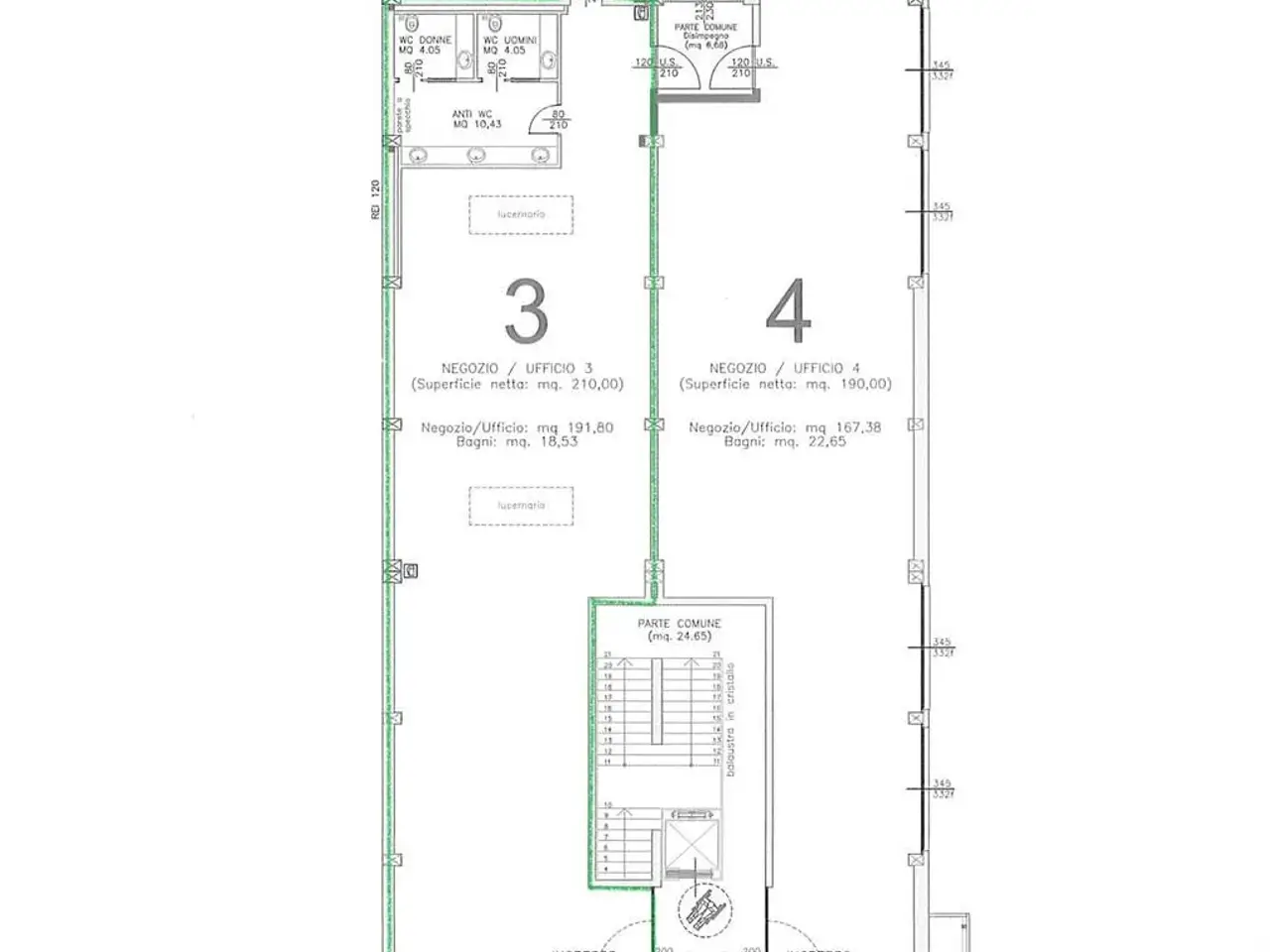 Ufficio in Via Cavalieri di Vittorio Veneto, Cernusco Lombardone, {3} - Planimetria 1