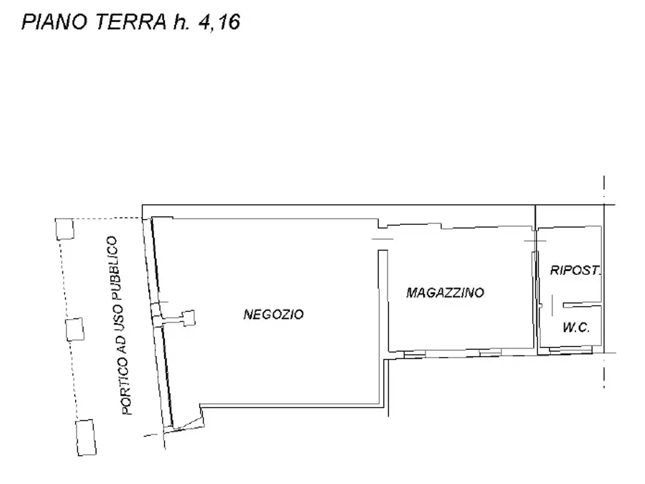 Negozio in Via Guglielmo Marconi, Este, {3} - Planimetria 1