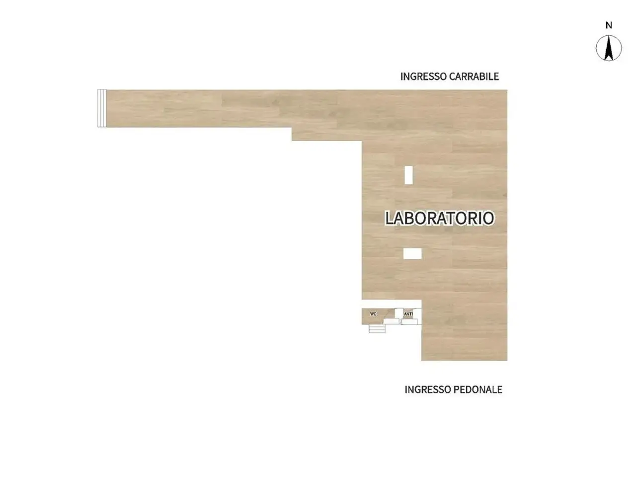 Laboratorio in Via Amantea 83, Roma, {3} - Planimetria 1